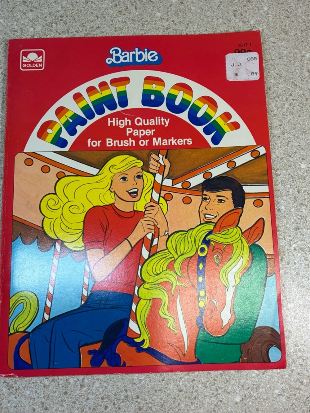 UNUSED Golden Books 1983 Barbie Coloring / Paint Book “High Quality Paper”